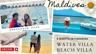 Throwback to Our Honeymoon ❤️ Maldives Luxury Trip Vlog 🏝️ Water Villa amp Beach Villa kushalkikhushi [upl. by Laure]