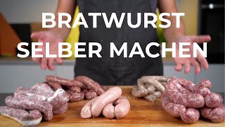 Bratwurst selber machen  SchrittFürSchritt Komplettanleitung für Beginner [upl. by Atnim]