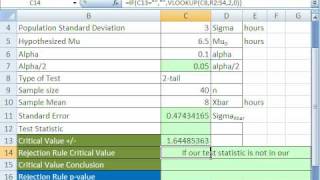 Excel Statistics 88 Confidence Interval amp Hypothesis Tests [upl. by Melly]