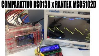 DSO138 comparando Medições com Hantek MSO5102D [upl. by Yentirb]