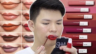 MAYBELLINE SUPERSTAY MATTE INK CITY EDITION REVIEW AND SWATCHES ALL NEW SHADES [upl. by Hctim931]