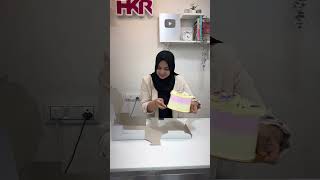 How to make Tall cake box  cake box kaise banae HKR academy daughter  tier cake decorating [upl. by Rorke]