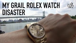 My Rolex Grail Watch Disaster DayDate 18038 First Impressions [upl. by Strenta269]