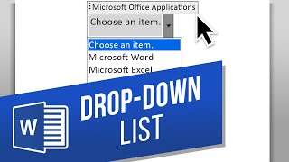 How to Add a DropDown List in Word  Create a DropDown Box  Insert a DropDown Menu UPDATED [upl. by Hurleigh533]