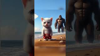 Father Cat Rescues The Lovely Kitten From King Kong ai animation aicat aicatstory [upl. by Leira830]