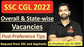 SSC CGL 2022 Statewise Vacancies Post preference important details [upl. by Nager]