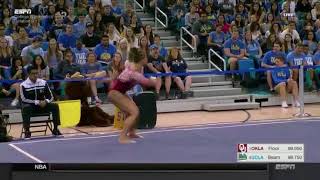 Bre Showers Oklahoma 2018 Floor vs UCLA 9825 [upl. by Aivila]