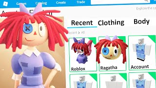 MAKING THE AMAZING DIGITAL CIRCUS RAGATHA a ROBLOX ACCOUNT [upl. by Subir]