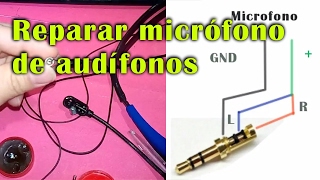 Reparar Micrófono de audifono y cambiar plug de 35 DIY [upl. by Crompton406]