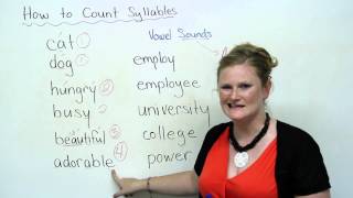 Speaking English  How to count syllables [upl. by Bab]