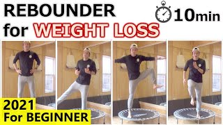 【10min Trampoline WORKOUT】For Beginner  Weight Loss  Rebounder HIIT Exercise [upl. by Allista]