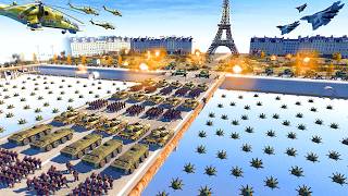 FullScale WORLD WAR 3 Invasion of PARIS Eiffel Tower Defense  Men of War WW3 Mod [upl. by Ecirpak]