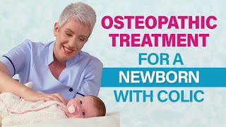 Osteopath gives NEWBORN baby 3 weeks old a COLIC amp REFLUX treatment [upl. by Norrahc]