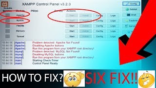 SIX FIXES For Error Apache Shutdown unexpectedly in Xampp 2020  WINDOWS 10 [upl. by Orodisi995]