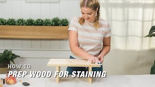 How to Condition Wood and Prep Before Staining [upl. by Eleaffar]