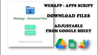 Web App  Apps Script  Download Files  Automation From Google Sheet [upl. by Schouten130]