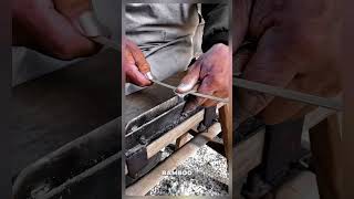 Manual bamboo shaving Satisfying jobs and machinery in the world satisfying shorts [upl. by Hardunn196]