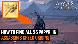 How To Find All 25 Papyri in Assassins Creed Origins [upl. by Dj]