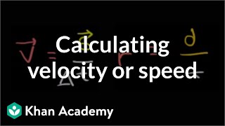 Calculating average velocity or speed  Onedimensional motion  Physics  Khan Academy [upl. by Mellar389]