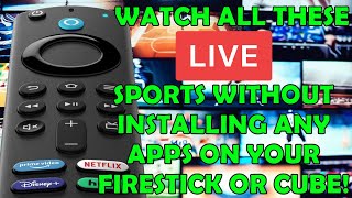 LIVE SPORTS on your FIRESTICK NEW FEATURE [upl. by Werby574]