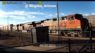 RailCam Action from Winslow AZ  La Posada HotelWinslow Arts Trust Museum on 04232022 [upl. by Lody212]