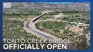 Tonto Creek bridge opens in common flooding area providing safer new route [upl. by Giffer]