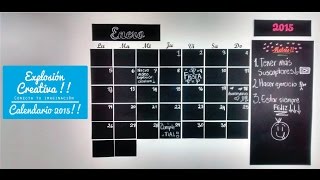 DIY CALENDARIO 2015 ORGANIZA TU TIEMPO EXPLOSIÓN CREATIVA [upl. by Odnamra]