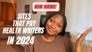 Sites that pay health writers in 2024 [upl. by Nady]