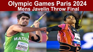 Arshad Nadeem  Neeraj Chopra  Mens Javelin Throw Final  Paris Olympic 2024 parisolympics2024 [upl. by Scurlock692]