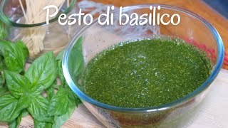 PESTO DI BASILICO FRESCO FATTO IN CASA  CON BASILICO BIO  RICETTA FACILE E VELOCE [upl. by Deryl]