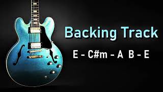 Pop Rock BACKING TRACK E Major  112 BPM  Guitar Backing Track [upl. by Anidem]