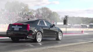 2009 Cadillac CTSV 14 mile Drag Racing [upl. by Dickerson617]