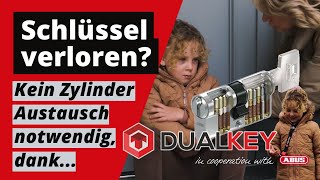 SCHLÜSSEL VERLOREN ToniTec DUALKEY Zweitschlüssel System by ABUS KEIN ZYLINDER AUSTAUSCH NOTWENDIG [upl. by Jocelyn260]