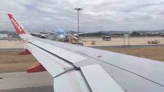 EasyJet airbus a320214 pushback taxi and take off from FAO [upl. by Amersham]