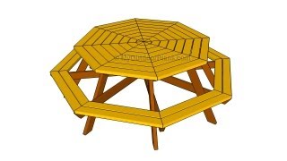 Octagon picnic table plans [upl. by Barling]