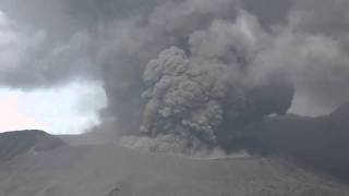 Dense ash clouds billowing from Bromo Volcano 22 [upl. by Enimzaj]