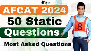 50 Most Asked GK MCQs for AFCAT 2024 [upl. by Anaujit203]