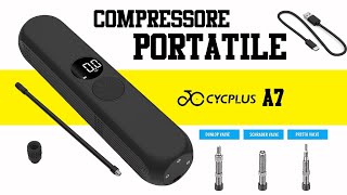 Cycplus A7 compressore portatile a batteria bici MTB moto e auto [upl. by Asena]