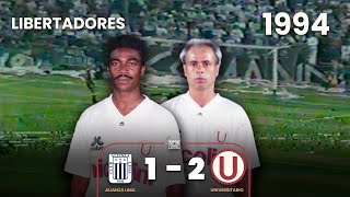 Alianza Lima 12 Universitario  1994  Copa Libertadores Goles de Dolmo Flores y Nunes⚽🎞 [upl. by Ozan327]