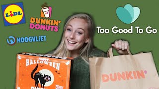 3x TOO GOOD TO GO Magic Box uitpakken 🍩🍩🍩 EINDELIJK een DUNKIN DONUTS Box 😍 [upl. by Durrell348]