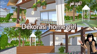 BagiBagi Id dekorasi home girl🍃 Sakura School Simulator [upl. by Leiuqese]