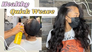 HOW TO Install Healthy Protective Quick Weave  Step by Step [upl. by Ielerol707]