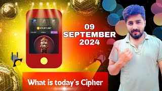 9th September Daily Cipher—Code for 1 m Coins Today  Hamster Kombat Daily Cipher  Online Asif [upl. by Gloria]