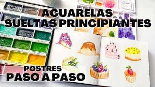 ACUARELAS PARA PRINCIPIANTES POSTRES masterclass [upl. by Godart826]