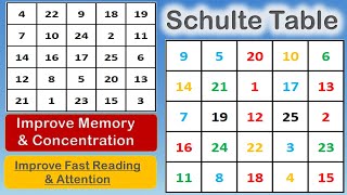 Brain Game for kids  Schulte Table  Brain Exercise for Students  Train your Brain [upl. by Hgieliak]