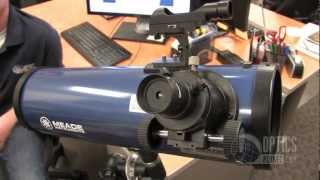 Meade 114EQ 114mm Reflector Telescope  OpticsPlanetcom [upl. by Aribold]