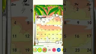 14 august calendar for beginnersbeautiful art independenceday pakistan artist [upl. by Eudora]