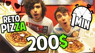 COMERSE una PIZZA en 1 MINUTO por 200   RETO EXTREMO DE COMIDA CON OPSKINS DAGAR64 [upl. by Nixie503]