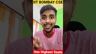 😍 IIT BOMBAY has Highest CSE Seats ‼️ Guess How much 🤯 iit jee cse iitjee iitbombay [upl. by Emil]