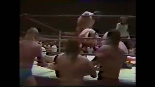 Dusty Rhodes Injured By Kevin Sullivans Golden Spike 1984 [upl. by Anawat273]